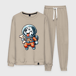 Мужской костюм Dalmatian cosmonaut puppy with a bone