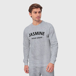 Костюм хлопковый мужской Jasmine never alone - motto, цвет: меланж — фото 2