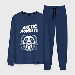 Костюм хлопковый мужской Arctic Monkeys rock panda, цвет: тёмно-синий