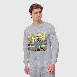 Костюм хлопковый мужской Судзумэ закрывающая двери Дайджин, цвет: меланж — фото 2