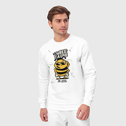 Костюм хлопковый мужской Why bee cause im cool, цвет: белый — фото 2