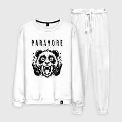 Костюм хлопковый мужской Paramore - rock panda, цвет: белый