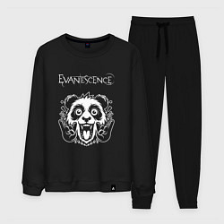 Костюм хлопковый мужской Evanescence rock panda, цвет: черный
