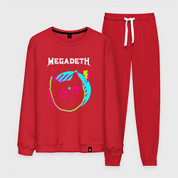 Костюм хлопковый мужской Megadeth rock star cat, цвет: красный