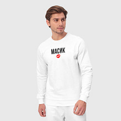 Костюм хлопковый мужской Масик, цвет: белый — фото 2