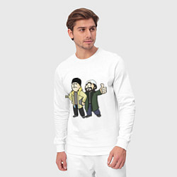 Костюм хлопковый мужской Vault Jay and silent Bob, цвет: белый — фото 2