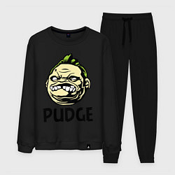 Костюм хлопковый мужской Pudge Face, цвет: черный