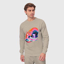 Костюм хлопковый мужской 80s Love, цвет: миндальный — фото 2