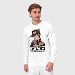 Костюм хлопковый мужской Jotaro Kujo - Jojo ai art, цвет: белый — фото 2