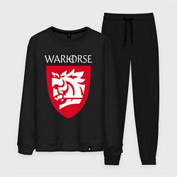 Костюм хлопковый мужской Warhorse logo, цвет: черный