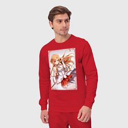 Костюм хлопковый мужской Асуна Юки мечница, цвет: красный — фото 2