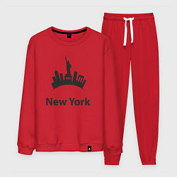 Костюм хлопковый мужской New York mood, цвет: красный