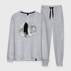 Костюм хлопковый мужской Планета космоса, цвет: меланж