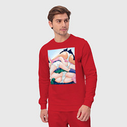 Костюм хлопковый мужской Senpai секси, цвет: красный — фото 2