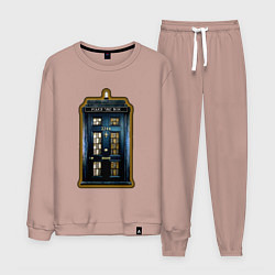 Костюм хлопковый мужской Tardis Sherlock, цвет: пыльно-розовый