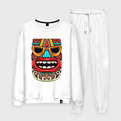 Костюм хлопковый мужской Tiki mask, цвет: белый