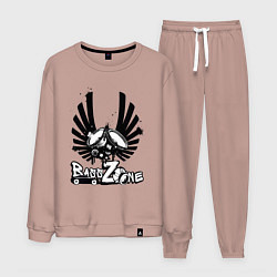 Костюм хлопковый мужской Bass speaker wings, цвет: пыльно-розовый