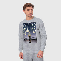 Костюм хлопковый мужской Кайдзю номер восемь Кафка Хибино звездопад, цвет: меланж — фото 2