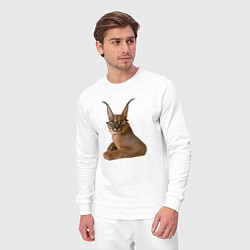 Костюм хлопковый мужской Каракет кот Шлепа, цвет: белый — фото 2