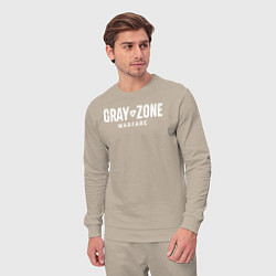 Костюм хлопковый мужской Gray zone warfare logo, цвет: миндальный — фото 2