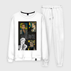 Костюм хлопковый мужской Магическая битва Кэнто Нанами работник, цвет: белый