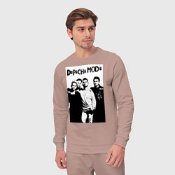 Костюм хлопковый мужской Depeche mode all, цвет: пыльно-розовый — фото 2