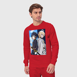 Костюм хлопковый мужской Последний Серафим Микаэла Хякуя, цвет: красный — фото 2