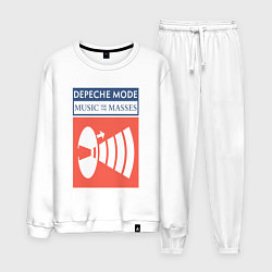 Костюм хлопковый мужской Depeche Mode - Music for the masses merch, цвет: белый