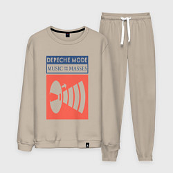 Костюм хлопковый мужской Depeche Mode - Music for the masses merch, цвет: миндальный