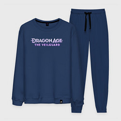 Костюм хлопковый мужской Dragon age the veilguard logo, цвет: тёмно-синий