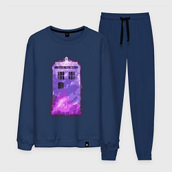 Костюм хлопковый мужской Violet tardis, цвет: тёмно-синий