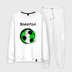 Костюм хлопковый мужской Сборная Нигерии, цвет: белый