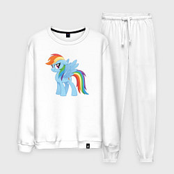 Костюм хлопковый мужской Рейнбоу Дэш из My Little Pony в кино, цвет: белый