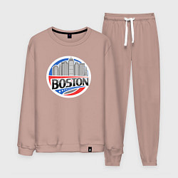 Костюм хлопковый мужской City Boston, цвет: пыльно-розовый