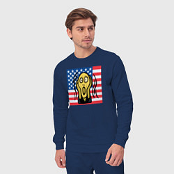 Костюм хлопковый мужской Крик США, цвет: тёмно-синий — фото 2