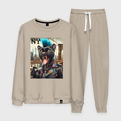 Мужской костюм Чувак пантера панк с фотоаппаратом - нейросеть