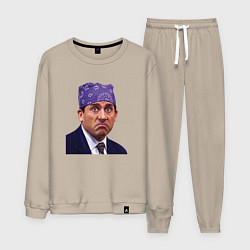 Костюм хлопковый мужской Prison mike Michael Scott офис, цвет: миндальный