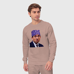 Костюм хлопковый мужской Prison mike Michael Scott офис, цвет: пыльно-розовый — фото 2