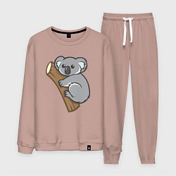 Костюм хлопковый мужской Koala, цвет: пыльно-розовый