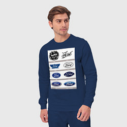 Костюм хлопковый мужской Ford логотип, цвет: тёмно-синий — фото 2