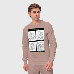 Костюм хлопковый мужской Архитектор ожидание реальность, цвет: пыльно-розовый — фото 2