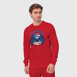 Костюм хлопковый мужской США - орёл свободы, цвет: красный — фото 2