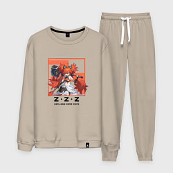 Костюм хлопковый мужской Коляда - Zenless Zone Zero, цвет: миндальный