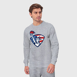 Костюм хлопковый мужской США статуя свободы, цвет: меланж — фото 2