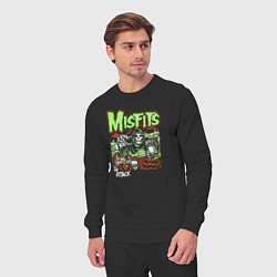 Костюм хлопковый мужской Misfits the attack, цвет: черный — фото 2