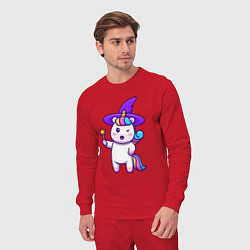 Костюм хлопковый мужской Фея единорожка, цвет: красный — фото 2