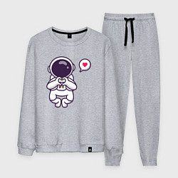 Костюм хлопковый мужской Astronaut love, цвет: меланж