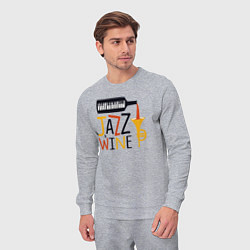 Костюм хлопковый мужской Джаз и винишко, цвет: меланж — фото 2