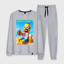 Мужской костюм Minecraft and Simpsons collaboration - ai art