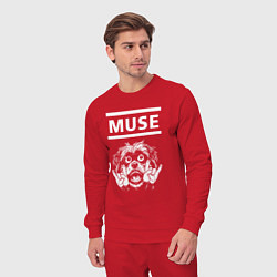 Костюм хлопковый мужской Muse rock dog, цвет: красный — фото 2